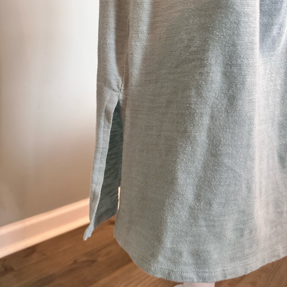 Medium sea green blue Sonoma midi dress house t shirt sleeveless beach vaca - Picture 6 of 6